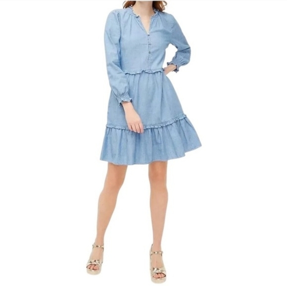 J. Crew Dresses & Skirts - J. Crew Blue Long Sleeve Dress